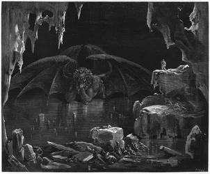 Illustration aus „Die Göttliche Komödie“ (Inferno) von Dante Alighieri (1265-1321), Paris, veröffentlicht 1885