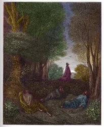 Gebet Jesu im Garten Gethsemane - Gravur in „Die illustrierte Bibel“ von Gustave Doré (1832-1883) - Gravur aus „Die Doré-Bibel“