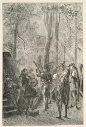 Die Freuden der Hochzeit von Sir Gareth, aus Geschichten der Tage von König Artus von Charles Henry Hanson, veröffentlicht 1898