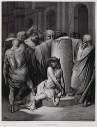 Die Geißelung Christi; Illustration aus der Dore-Bibel