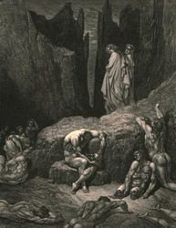 Warum heftet sich dein Blick noch immer nach unten auf die verstümmelten und elenden Schatten, um 1890.