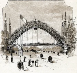 Ansicht der Fußgängerbrücke Pont de l