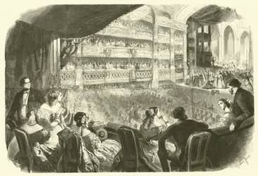 Eine Galavorstellung in der Oper (Gravur)