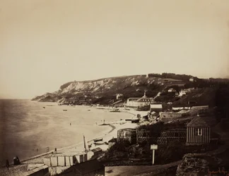 Der Strand von Sainte-Adresse, mit den Dumont-Bädern