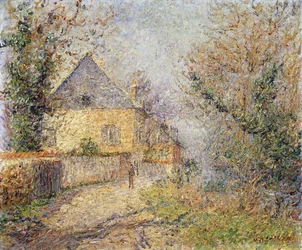 Häuser am Ufer der Eure, Louviers, 1902