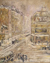 Rue de Clignancourt im Schnee