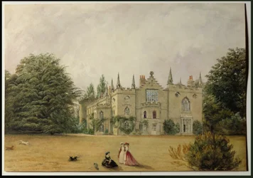 Blick auf Strawberry Hill, Middlesex vom Garten