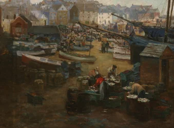 Fischverpackung, St. Ives, ca. 1910