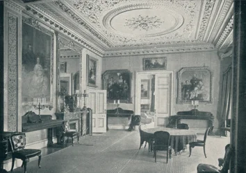 Das Speisezimmer der Königin im Osborne House, um 1899, 1901