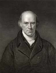 Davies Gilbert, Präsident der Royal Society, graviert von J. Thompson, aus 