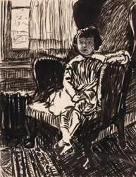 Ohne Titel (Mädchen auf Stuhl)