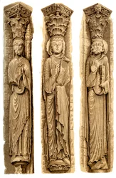 Außendekoration der Kathedrale von Le Mans, Le Mans, Frankreich, 15. Jahrhundert, 1849
