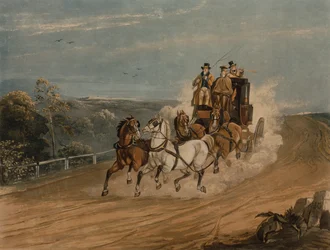 Die Postkutsche hinter der Zeit