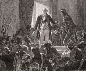 König Ludwig XVI. (1754-93) trinkt auf die Gesundheit der Nation, 20. Juni 1792