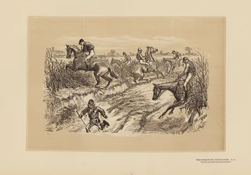 Das Tumbletown-Hindernisrennen, Nr. 7, Die Gasse (Gravur)