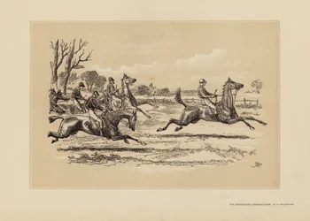 Das Tumbletown-Hindernisrennen, Nr. 3, Zu heiß, um zu bestehen (Gravur)