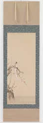 Vogel und Pflaumenblüten, Edo-Zeit, spätes 17. Jahrhundert