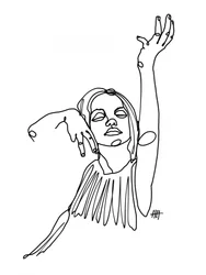 Elegante Linienkunst Frau