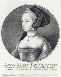 Anne Boleyn, geätzt von Wenceslaus Hollar