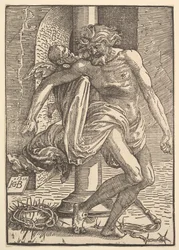 Christus mit den Folterinstrumenten, unterstützt von einem kleinen Engel, 1517