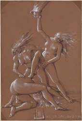 Neujahrsgruß mit drei Hexen, 1514