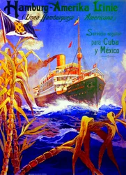 Plakat für die Hamburg-Amerika-Linie