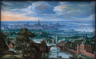 Landschaft mit Blick auf Antwerpen