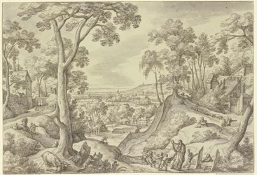 Landschaft mit dem Propheten Elisa