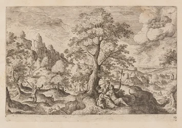 Tafel 10, aus Landschaften mit Szenen aus dem Alten und Neuen Testament und Ovids Metamorphosen