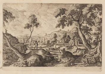Platte 15, aus Landschaften mit Szenen aus dem Alten und Neuen Testament und Ovids Metamorphosen