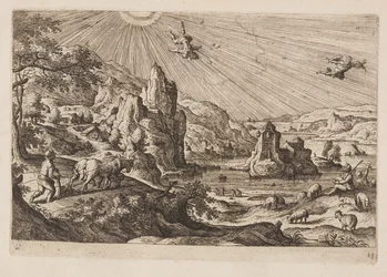 Tafel 18, aus Landschaften mit Szenen aus dem Alten und Neuen Testament und Ovids Metamorphosen