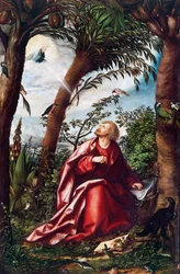 Vision des Heiligen Johannes auf Patmos, Detail vom Altarbild des Heiligen Johannes