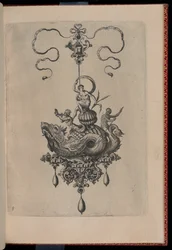 Tafel 8, aus Bullarum Inaurium etc. Archetypi Artificiosi Pars Altera (Anhänger, Ohrringe, etc. Designs der geschicktesten Art, Teil Zwei)