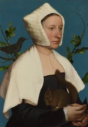 Eine Dame mit einem Eichhörnchen und einem Star, Anne Lovell, ca. 1527