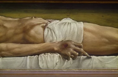 Der Leichnam Christi im Grabe, Detail der Hand, 1521