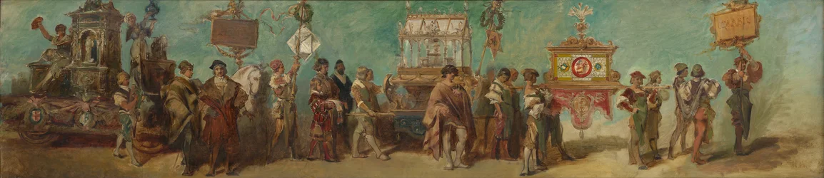 Entwurf zum Festzug 1879 - Die Hafner und Glaser