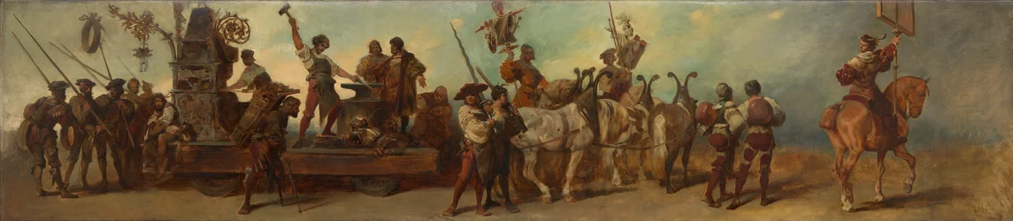Entwurf zum Festzug 1879 - Die Schmiede