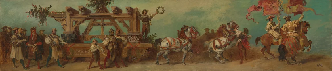 Entwurf zum Festzug 1879 - Die Zimmerleute