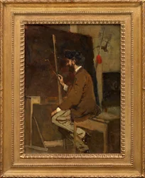 Selbstbildnis Hans Makart vor Staffelei