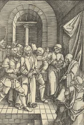 Christus vor Annas, aus Speculum passionis domini nostri Ihesu Christi, 1507