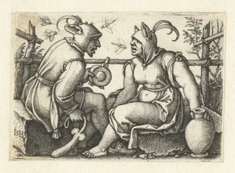 Narr mit Phallus und weiblicher Narr