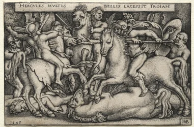 Die Arbeiten des Herkules: Herkules erobert Troja, 1545