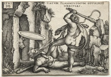 Die Arbeiten des Herkules: Herkules tötet den Riesen Cacus, 1545