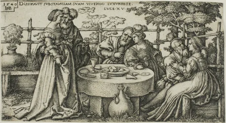 Der verlorene Sohn verschwendet sein Vermögen, Platte zwei aus Die Geschichte des verlorenen Sohnes