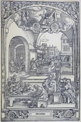 Der Planet Merkur und Künstler, Gelehrte und Techniker, ca. 1535 (Gravur)