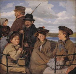 In der Kutsche. Kinder des Bruders des Künstlers
