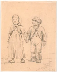 Zwei Bauernkinder
