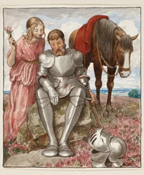 Erika und sitzender Ritter