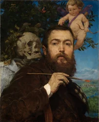 Selbstbildnis mit Amor und Tod