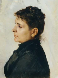 Frau im Profil